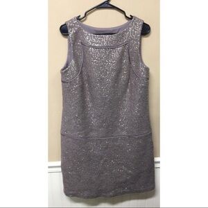 LOFT Taupe Wool Blend Sleeveless Dress Sequins